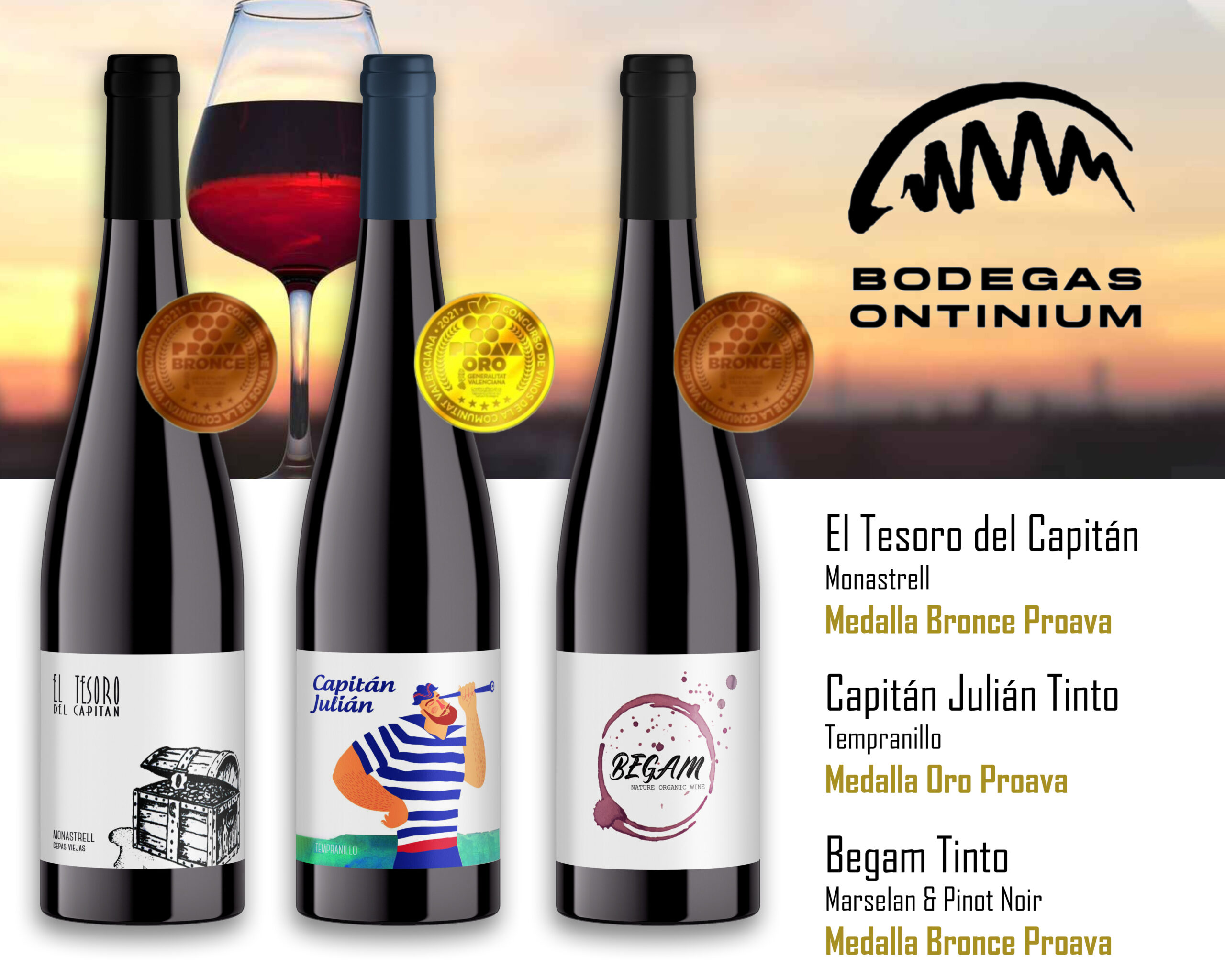 Triple Medalla Proava para Bodegas Ontinium
